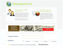 Tablet Screenshot of ikbenspamvrij.nl